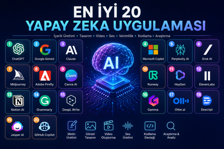 En İyi 20 Yapay Zeka Uygulaması
